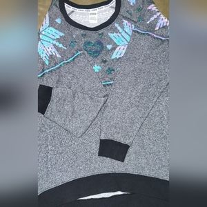 PINK Winter Snowflake Sweater Sz Med